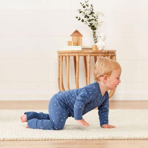 ergoPouch - Organic Layers Long Sleeve Babygrow - Night Sky - Mild 0.2 TOG