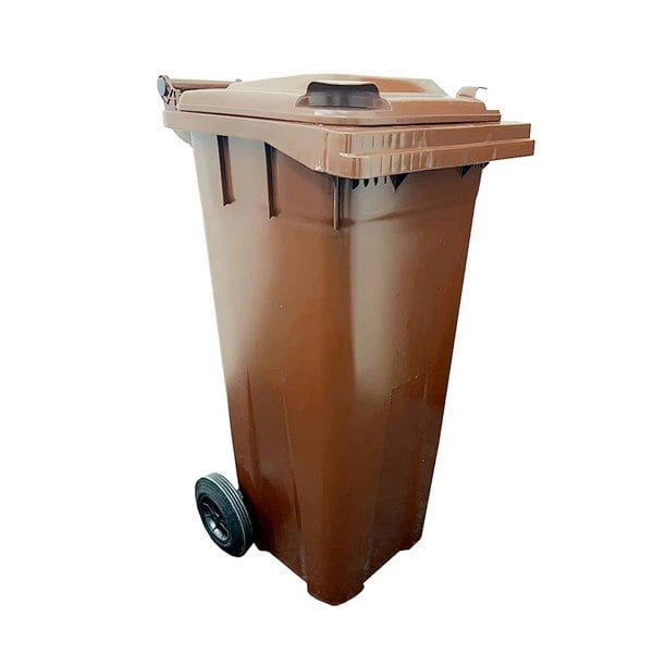 240L Standard Sized Outdoor Recycling Wheelie Bin With Rubber Wheels & Lid