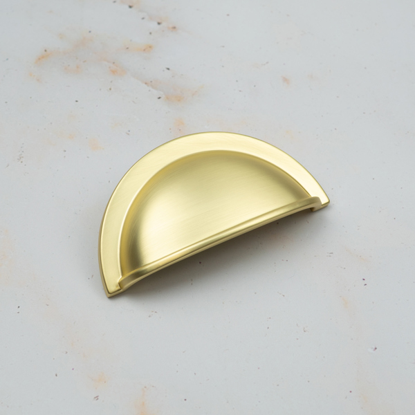 Handle & Home Brushed Brass Contemporary Handles and Coordinating Knobs