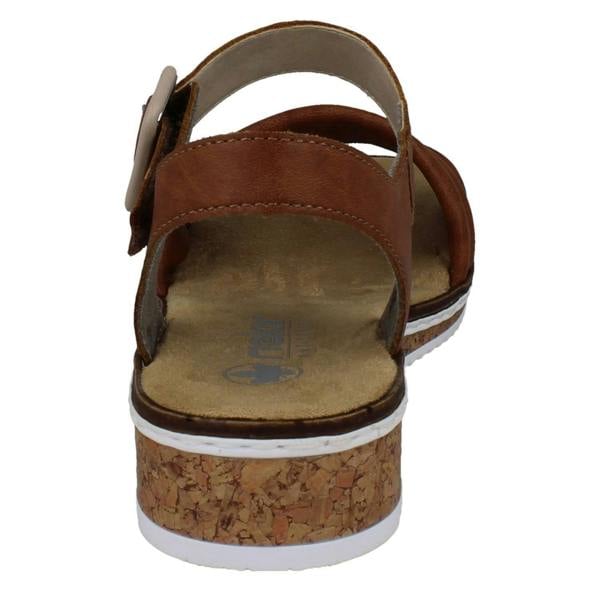 Rieker Ladies Rieker Strappy Crossover Wedge Sandals V3691