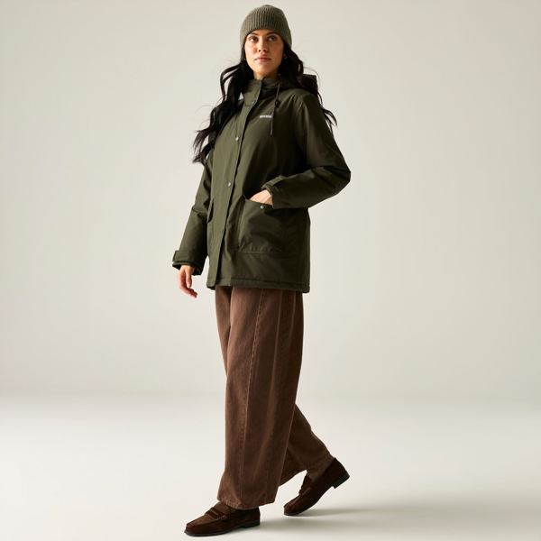 Regatta Womens/Ladies Orla Kiely Insulated Waterproof Jacket - Brown Shadow/Eccentric Purple