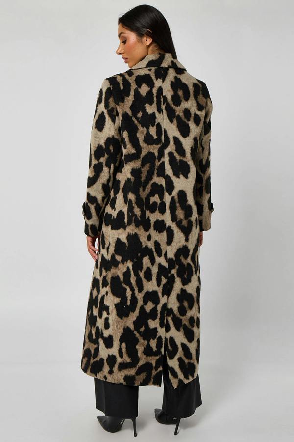 Urban Bliss Longline Leopard Formal Coat