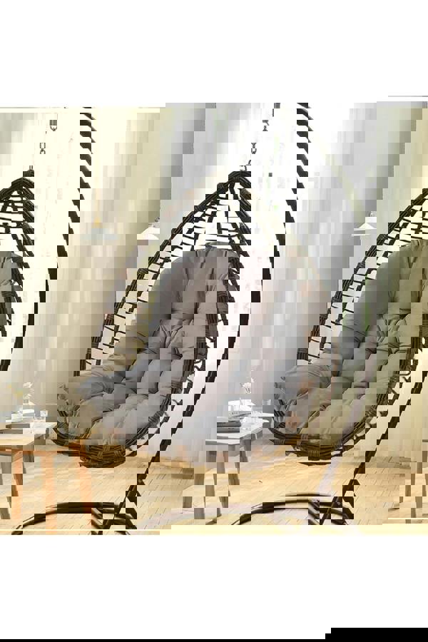 Living and Home 80cm W x 108cm H Hanging Egg Swing Chair Cushion Hanging Basket Cushion