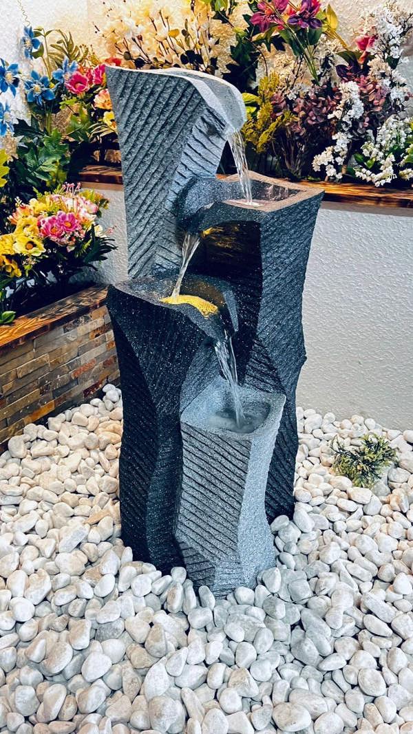 Tranquillity Water Features Monchrome Elegance Contemporary Water Feature