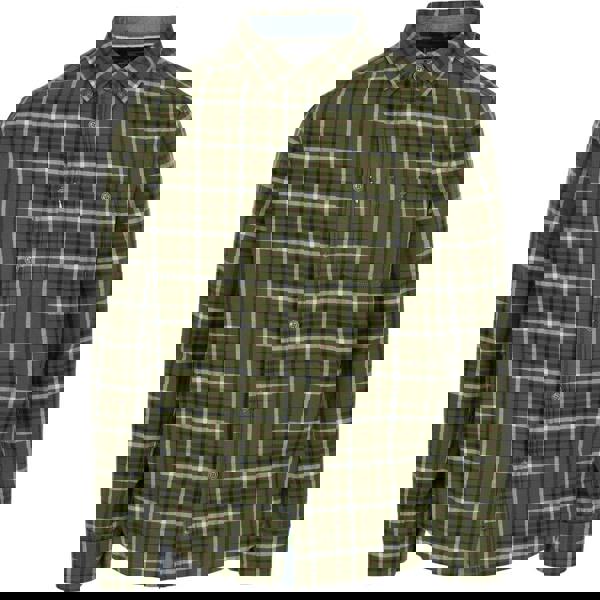 Trespass Mens Withnell Checked Cotton Shirt - Green