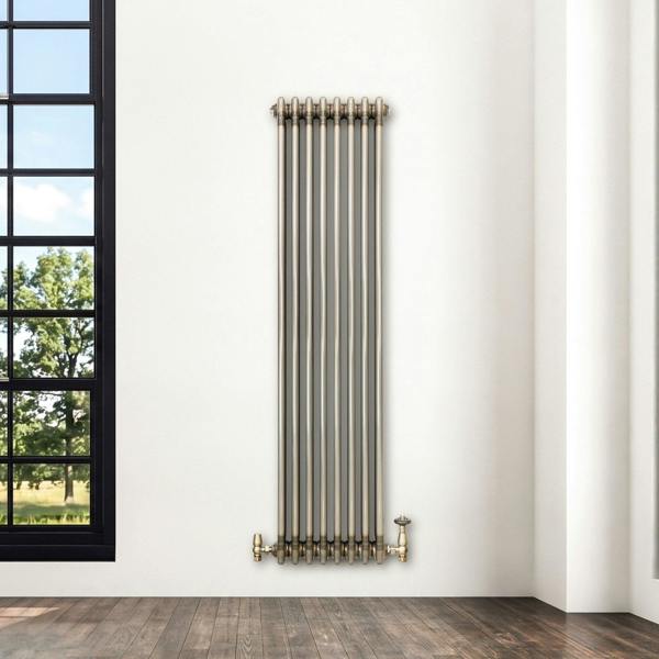 Monstershop Traditional 3 Column Radiator - 1500 x 380mm - Raw Metal