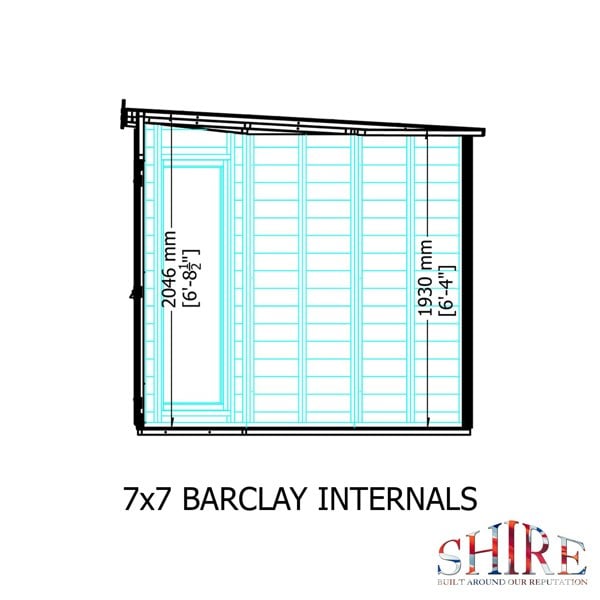 Shire Barclay 7x7 Corner Summerhouse 12mm Interlock Cladding - Best Shed