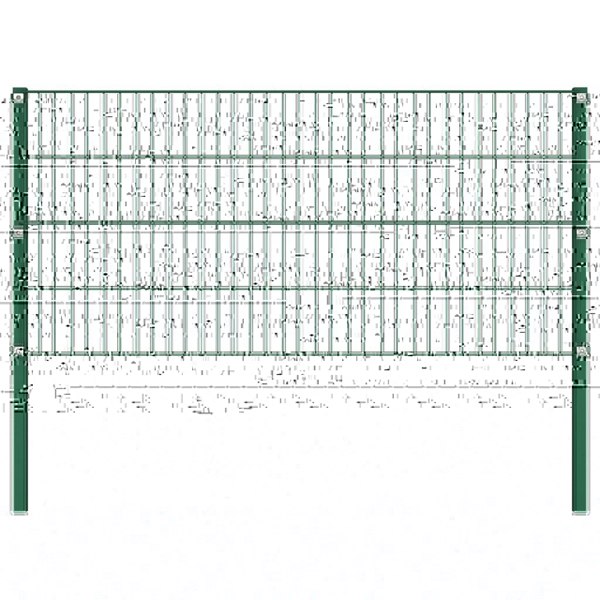 Berkfield Fence Panel with Posts Iron 1.7x0.8 m Green