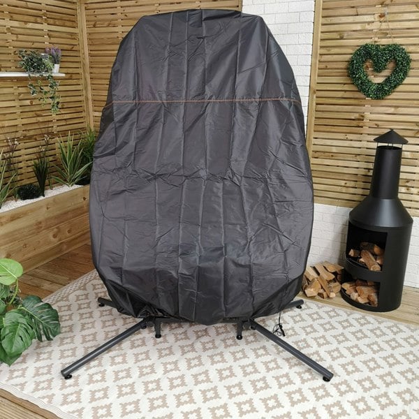 Samuel Alexander Double Egg Garden Chair Covers Waterproof Protective Outdoor Anti UV Windproof Heavy Duty Swing Chair Cover With Zipper for Egg Chair