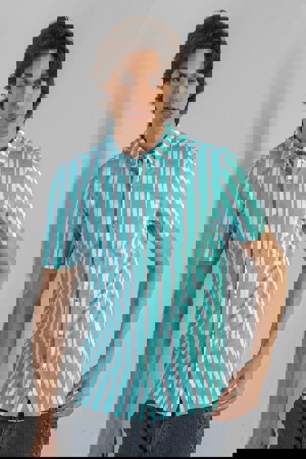 ENORSIA Men's Short Sleeve Stripe Jersey Shirt