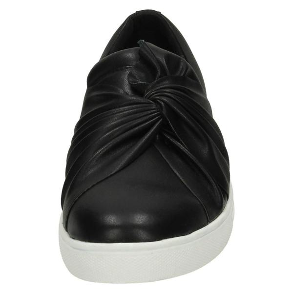 Spot On Ladies Spot On Twist Vamp Slip On Plimsolls