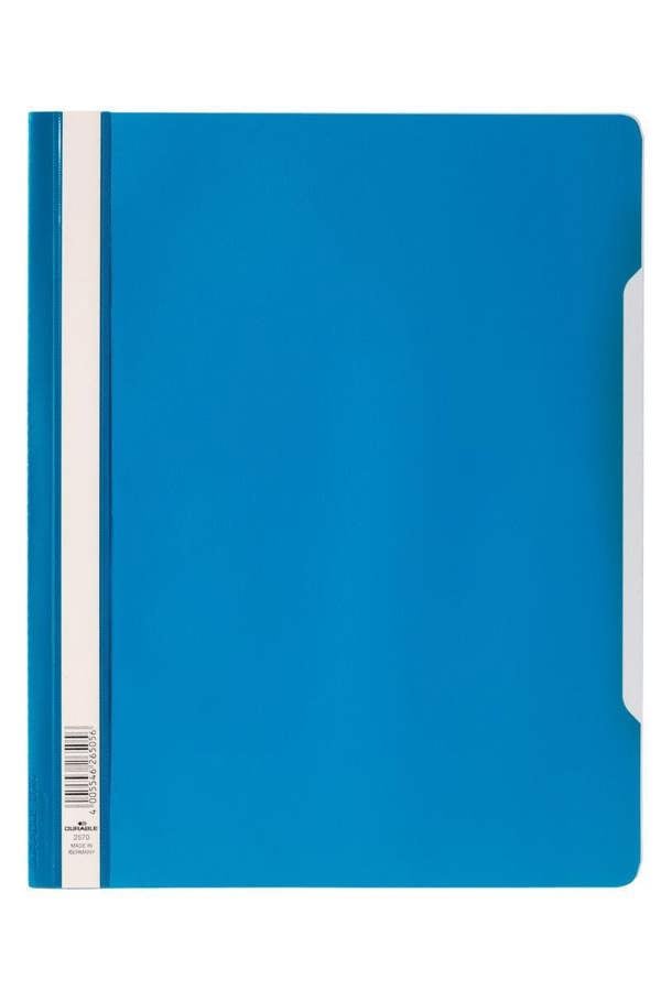 Durable Clear View Project Folder Document Report File | 50 Pack | A4 Blue