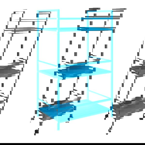 Dorel Home Novogratz Cache Metal Rolling Cart Blue