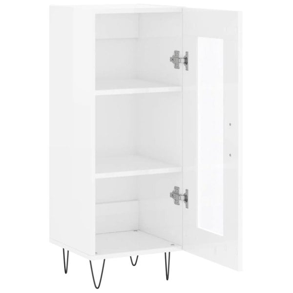 Berkfield Sideboard High Gloss White 34.5x34x90 cm Engineered Wood