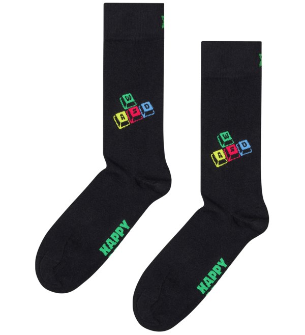 Happy Socks 4-Pack Gamer Socks Gift Box, Black