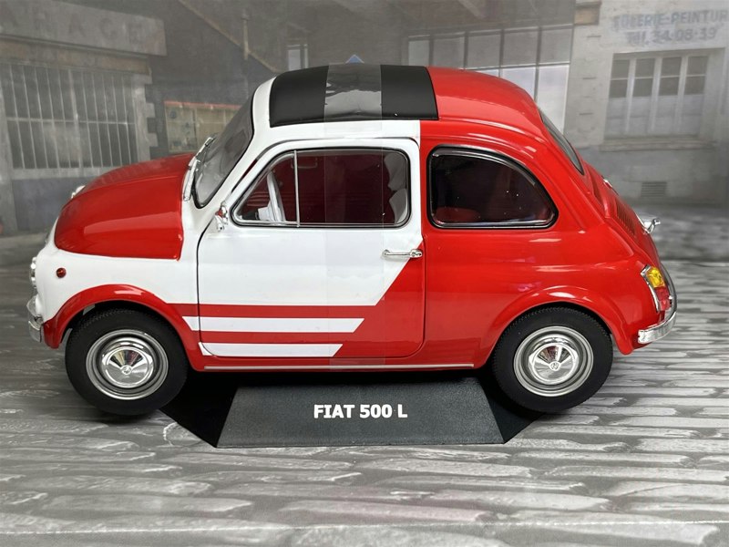 Solido Fiat 500 L Robe Di Kappa White Red 1965 1:18 Scale 1801408