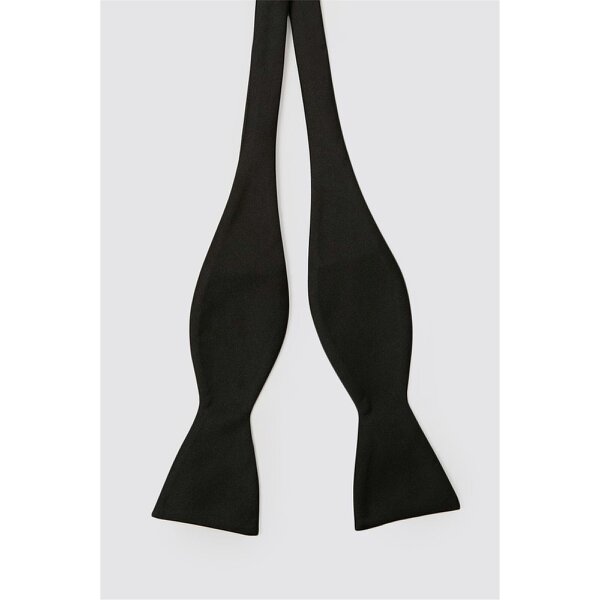 Limehaus Black Satin Self Bow Tie