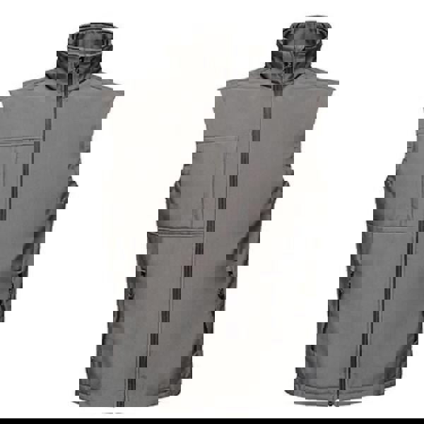 Regatta Mens Octagon II Printable Soft Shell Bodywarmer - Seal Grey/Black