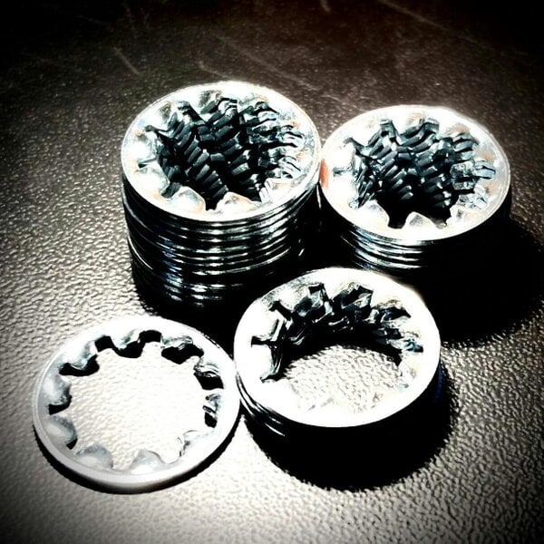 Fixaball Metric Internal Shakeproof Washers Serrated BZP Zinc