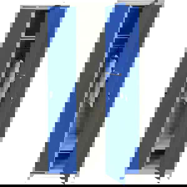 Monstershop Metal Storage Lockers - Three Doors Wide, Blue