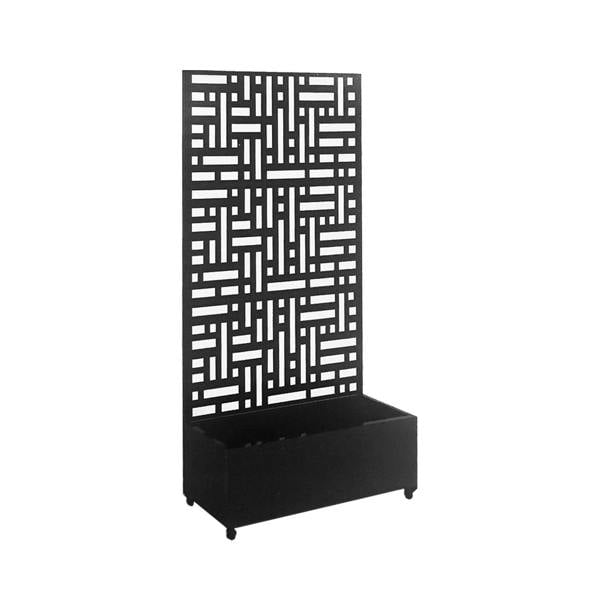 Nicoman Metal Indoor/Outdoor Privacy Screen with Plant Pot - 90cm x 180cm