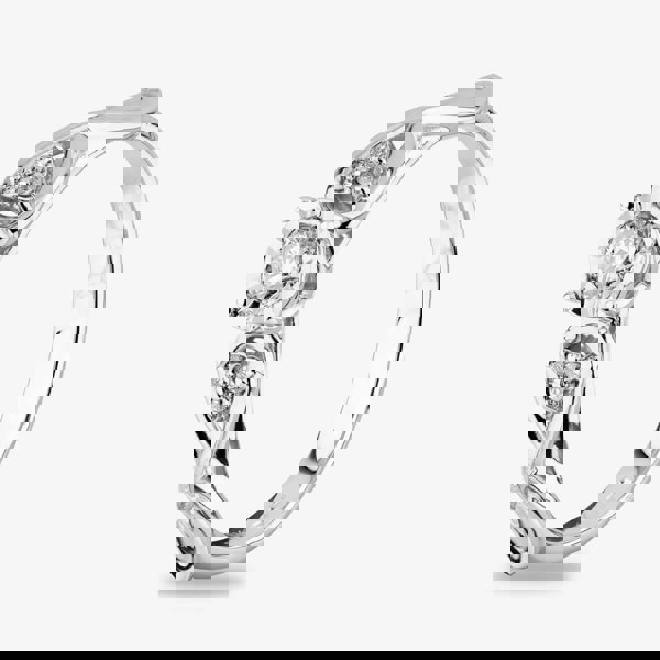 T. H. Baker 9ct White Gold 0.25ct Diamond Crossover Ring TH010115R