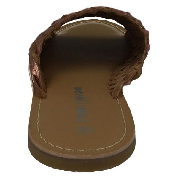 Leather Collection Ladies Leather Collection Flat Weave Vamp Mules F00192