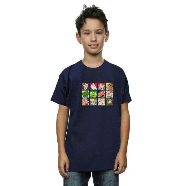 Disney Boys Toy Story Character Squares T-Shirt - Navy Blue