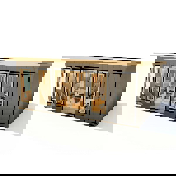 20x12 insulated Garden Studio Office and Store Pent Roof - Best Shed