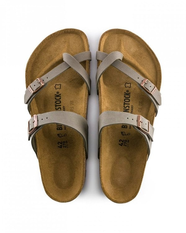 Birkenstock Mayari Birko Flor Womens Sandals - Stone - CHO - Designer Womens Sandals