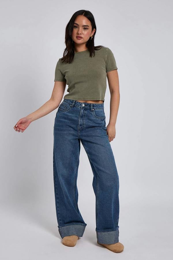 Urban Bliss Wide Leg Turn Up Jean