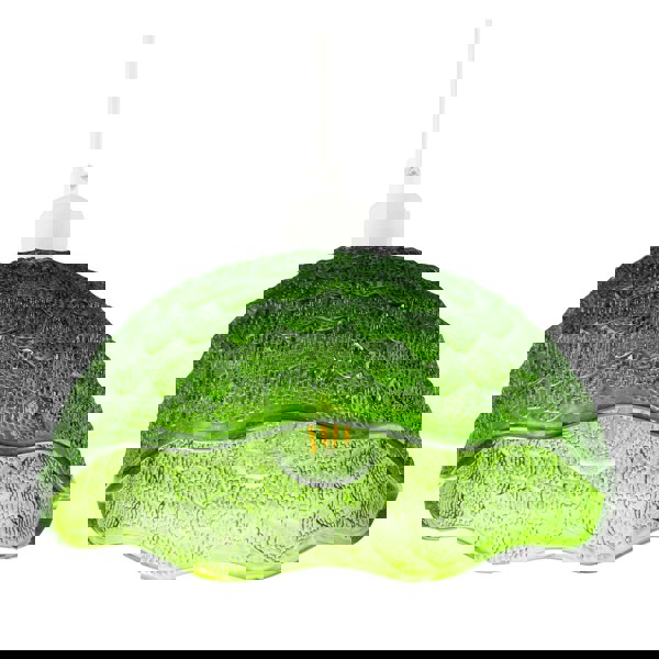 Tortoise Designed Emerald Green Glass Textured Ceiling Light Shade Image 4