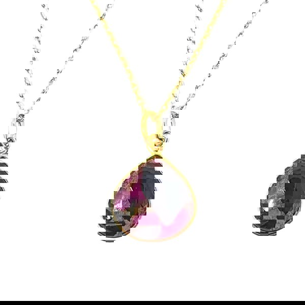 18ct Gold Vermeil Plated Ruby Necklace