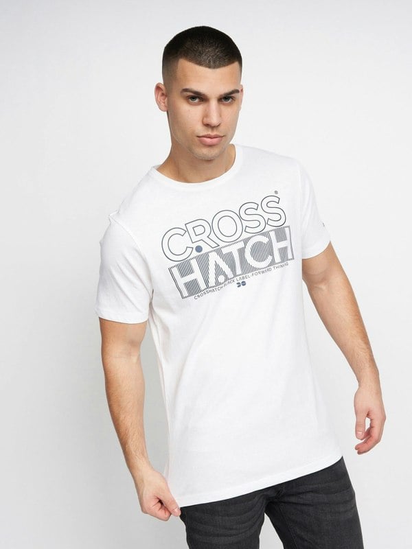 Crosshatch Raynen T-Shirt 2pk Navy/White