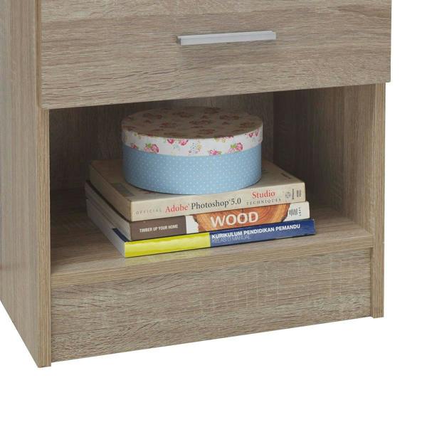 Timber Art Design Rio Costa Bedside Cabinet Bedroom Furniture Nightstand Table 1 Drawer