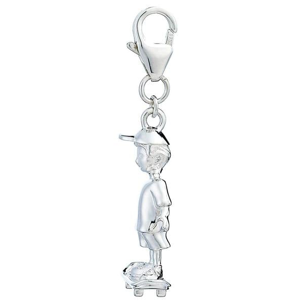 Sterling Silver Skateboarder Charm - MYLEE London