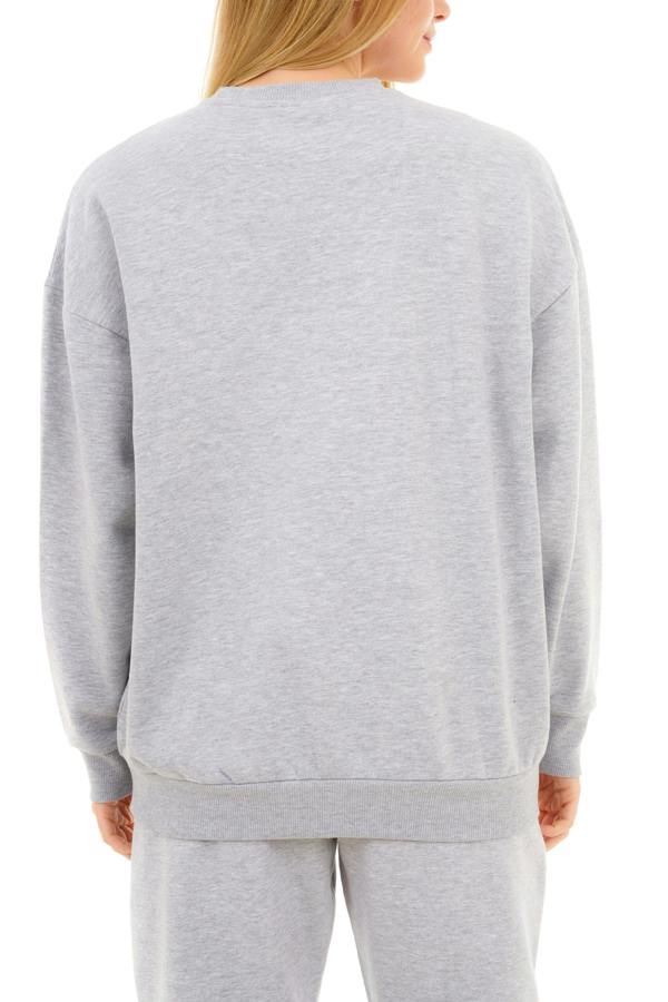 Smart Living Women's Oversized Sweatshirt Cozy Pullover Jumper Crewneck Top - Grey