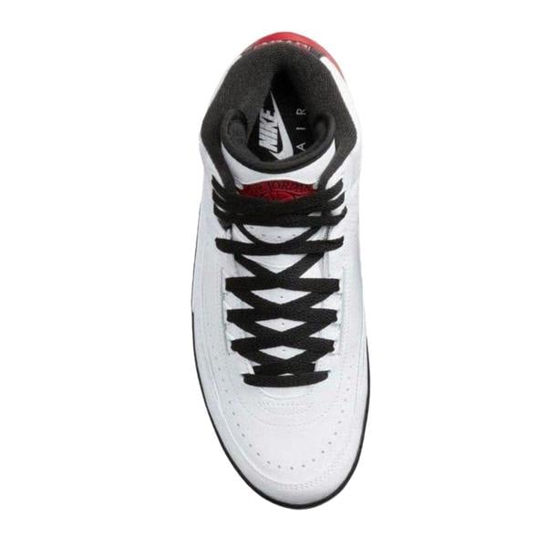 Nike Mens Air Jordan 2 Retro Leather Trainers - White/Red - 