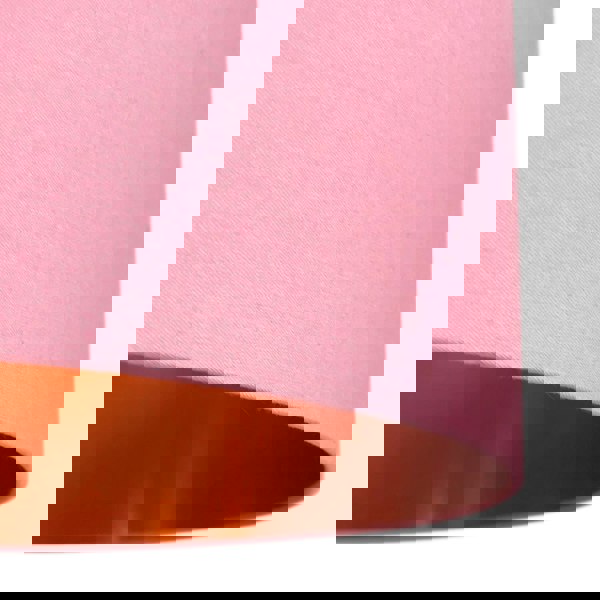 Dirty Pink Cotton Lampshade With Copper Foil Lining