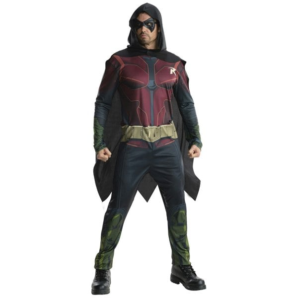 Batman Mens Robin Hooded Costume - Red/Black