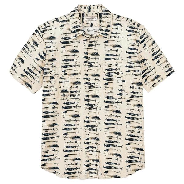 Filson Short Sleeve Washed Feather Cloth Shirt - Lures Natural