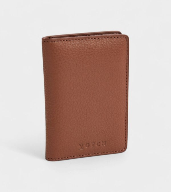 Votch Wilf Vegan Bio-Based Bamboo Bifold Wallet in Brown