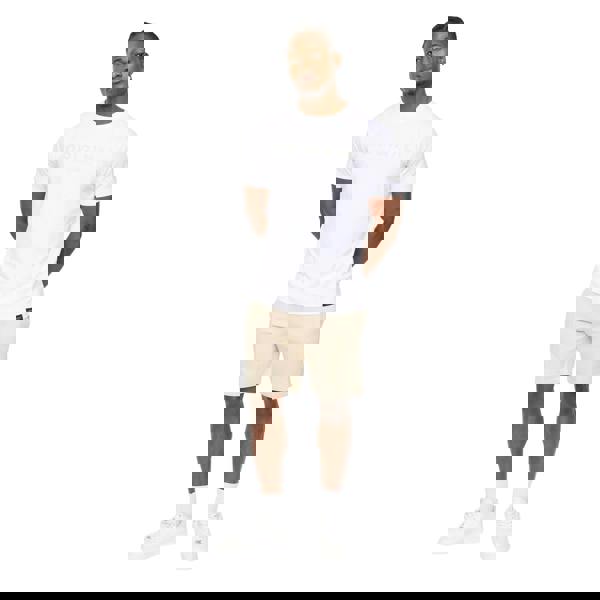 Crosshatch Mens Bardon Casual Shorts - Light Stone - 