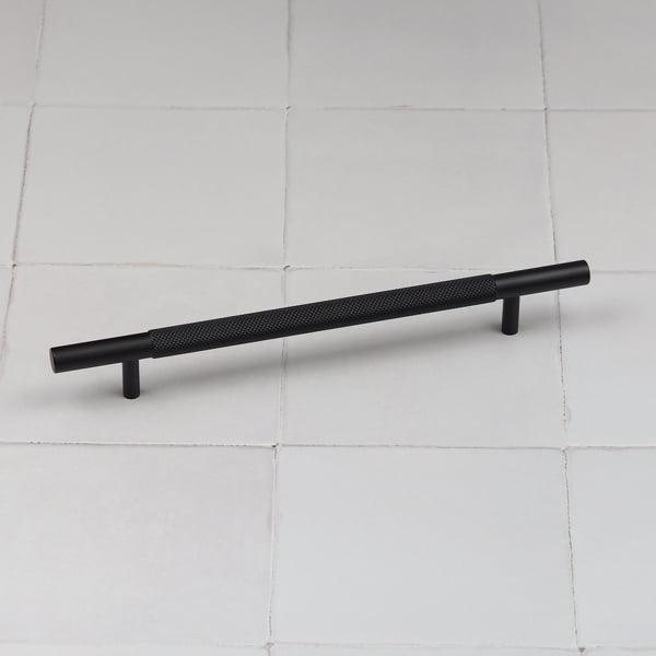 Handle & Home Knurled Matt Black Handles and Knob