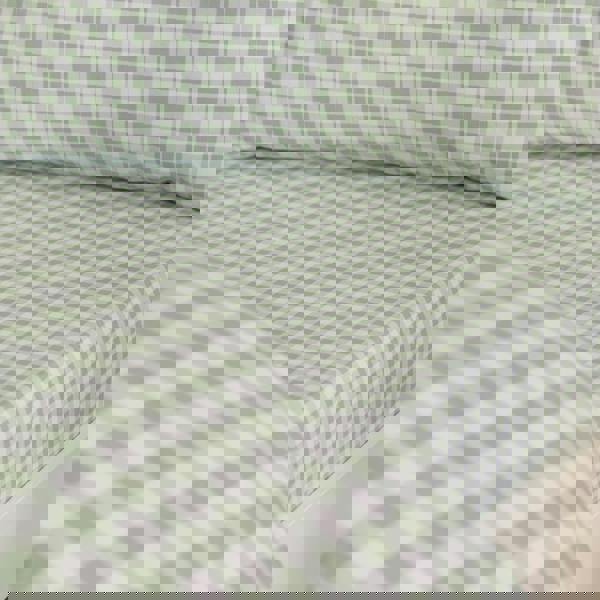 Catherine Lansfield Bamford Gingham Check Fitted Sheet Green
