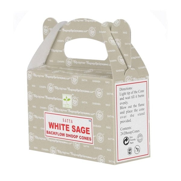 Serano Set of 6 Packets of Satya White Sage Backflow Dhoop Cones