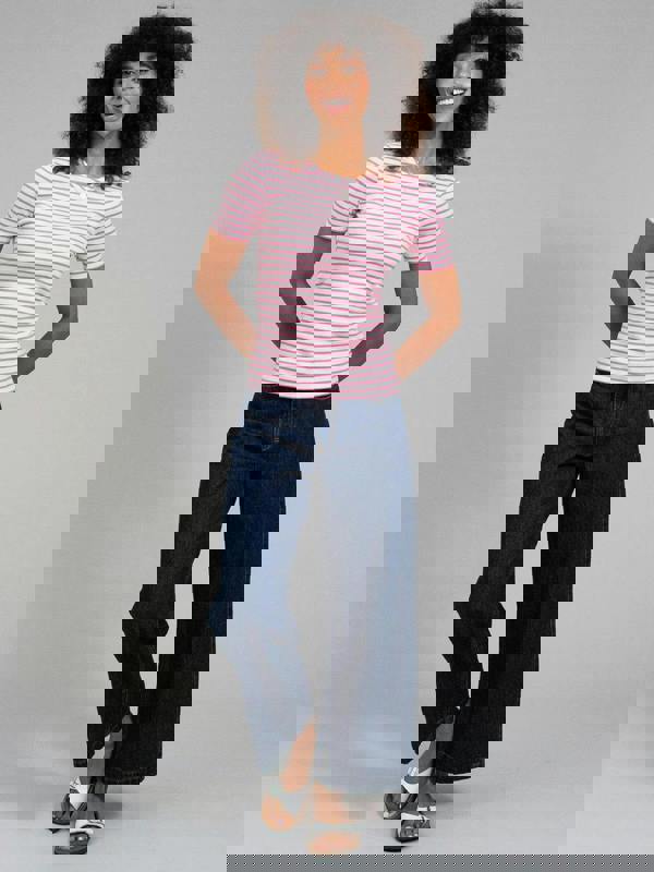 Kite Womens Organic Portesham Jersey T-Shirt Azalea Stripe