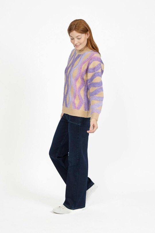 Mudflower Wavy Stitch Knit Jumper