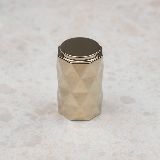 Handle & Home Polished Nickel Solid Brass Diamond Knurled Handle & Coordinating Knob