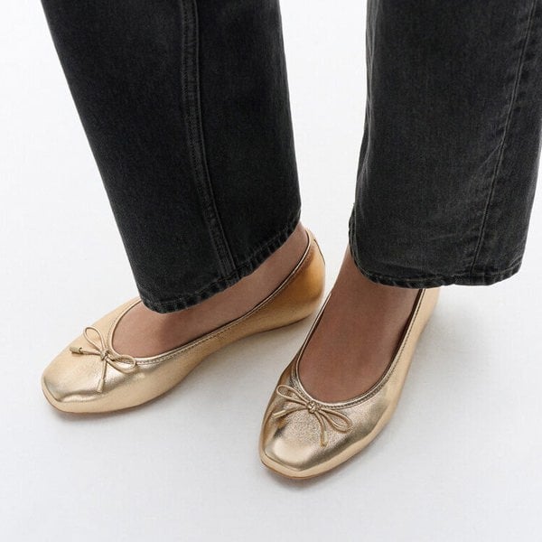 FitFlop DELICATO BOW SOFT Womens Ballet Flats Platino